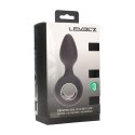 Vibrating Silicone Anal Plug with Loop - Black