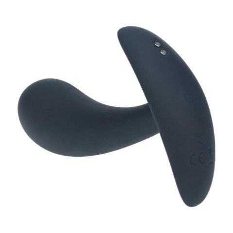 Vibrating Silicone Prostate Stimulator Anal Plug - M - Black