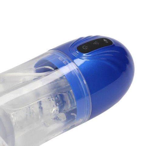 SonicPull - Suction and Vibration Masturbator Pump - Multimedia Enhanced - Metallic Blue