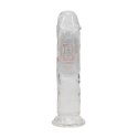 LED Vibrating Straight Cock - 15 cm - Transparent