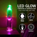 LED Vibrating Straight Cock - 15 cm - Transparent