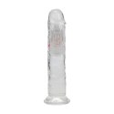 LED Vibrating Straight Cock - 18 cm - Transparent