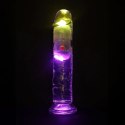 LED Vibrating Straight Cock - 18 cm - Transparent