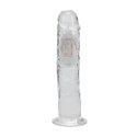 LED Vibrating Straight Cock - 20 cm - Transparent