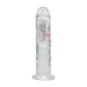 LED Vibrating Straight Cock - 20 cm - Transparent