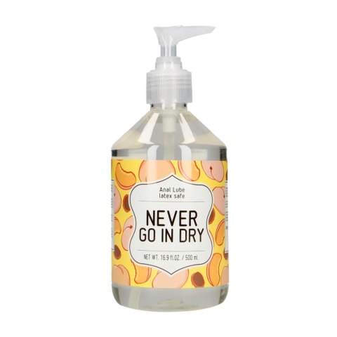 Never Go In Dry - Waterbased Anal Lubricant - 500 ml