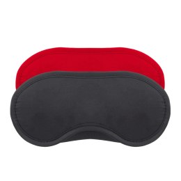 2 SATIN BLINDFOLDS CRUSHIOUS BLACK & RED