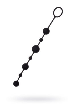 Anal beads Toyfa A-toys Coron, with balls, silicone, black, 35,9 cm