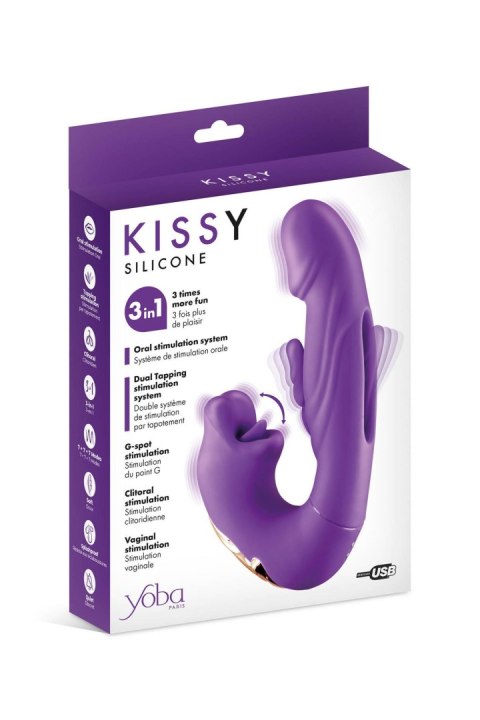 Kissy 3-in-1 Rabbit Vibrator purple