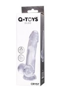Realistic dildo A-Toys by TOYFA Cryst, TPE, transparent, 15 cm