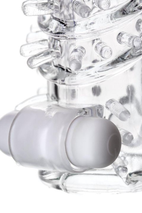 Sleeve TOYFA A-Toys Fril, with vibro bullet, TPR, transparent, 13,4 cm