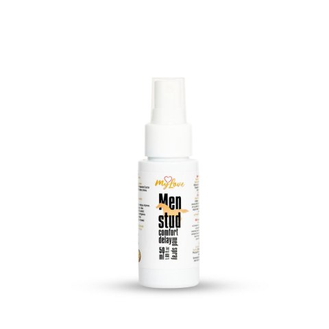 Spray pozwala wydłużyć czas zbliżenia i zachować pełną kontrolę nad intensywnymi doznaniami MyLove Men stud 50 ml.