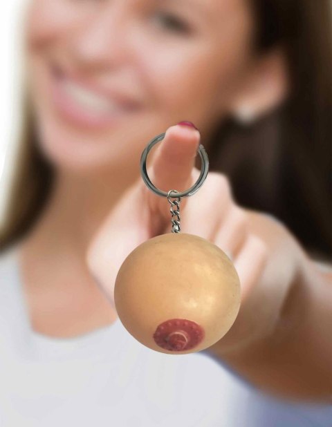 Super Fun Key Chain, One Squishy Boob
