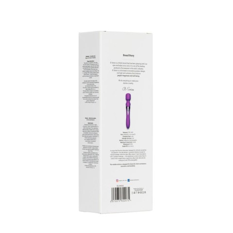 stymulator o podwójnym zastosowaniu.-Silicone Dual Massager USB 7+7 Function Purple