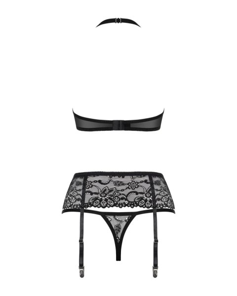 Bielizna-838-SEG-1 komplet 3-częściowy czarny S/M