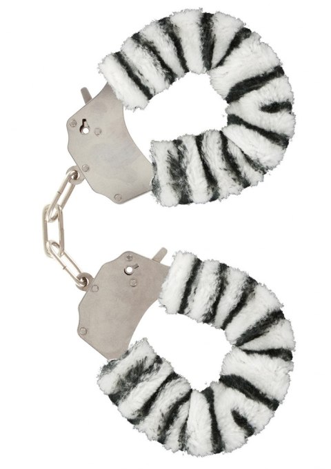 Kajdanki-FURRY FUN CUFFS ZEBRA PLUSH