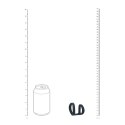 2 Loop Silicone Cockring - Black