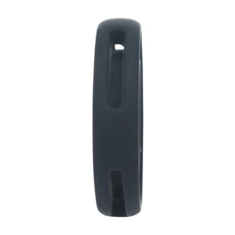 Classic Grooved Silicone Cock and Ball Ring - Black