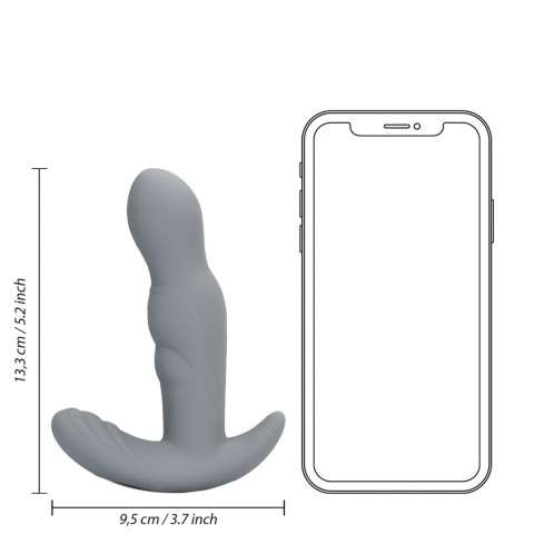 Rotating Prostate Stimulator with Remote Control - Gotham Grey