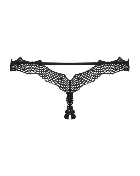 Bielizna-Bravelle stringi otwarte czarne S/M