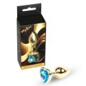 MyLove Toys - Jewellery Gold Heart PLUG- Light Blue