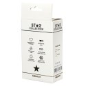 Star Collection - Black Silicone Anal Plug M - Clear Stone