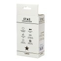 Star Collection - Purple Silicone Anal Plug L - Light Pink Stone