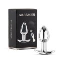 Metal Butt Plug M Vibrator USB - Remote Control