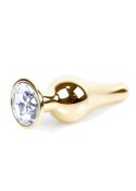 MyLove Toys - Jewellery Gold BUTT PLUG- Clear