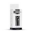 Plug-Jewellery Dark Silver BUTT PLUG- Clear