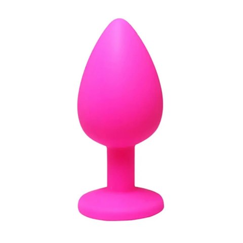 Pink small butt plug with white crystal
