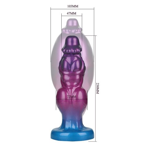 Power Monsters Rift Titan - 24 cm Rippled Monster Silicone Dildo