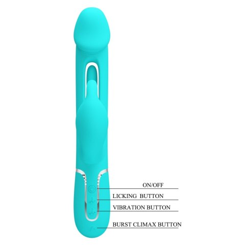 PRETTY LOVE - Kampas Green, 7 vibration functions 4 licking settings