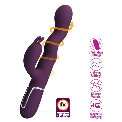 Pretty Love Laursen Dark Purple Waving & Vibrating Rabbit Vibrator