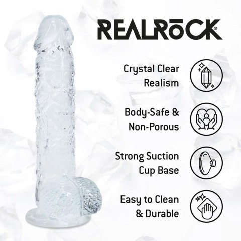 Realistic Dildo with Balls - 5" / 12,7 cm - Transparent