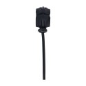 Detachable Wide Adjustable Silicone Lasso Cockring - 5mm - Black
