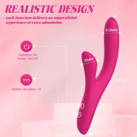 Kinky Pleasure - Model Y - Vibey - Dual Motor Rabbit Vibrator 10 Vibration Modes