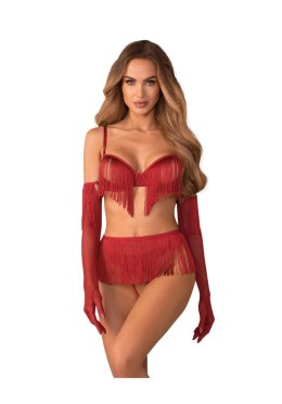 Rossay Red komplet 4-częściowy otwarty S/M