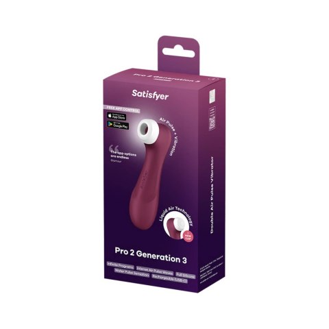Pro 2 Generation 3with Liquid Air Technology, Vibration and Bluetooth/App wine red