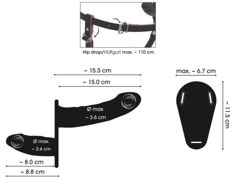 RC Vibrating Double Strap-On