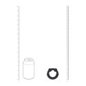 Metal and Silicone Cockring - Black