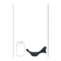 Vibrating Silicone Prostate Stimulator with Tri O Cockring - Black