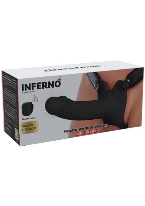Hollow Penis Strapon Vibrating Silicone 16 cm