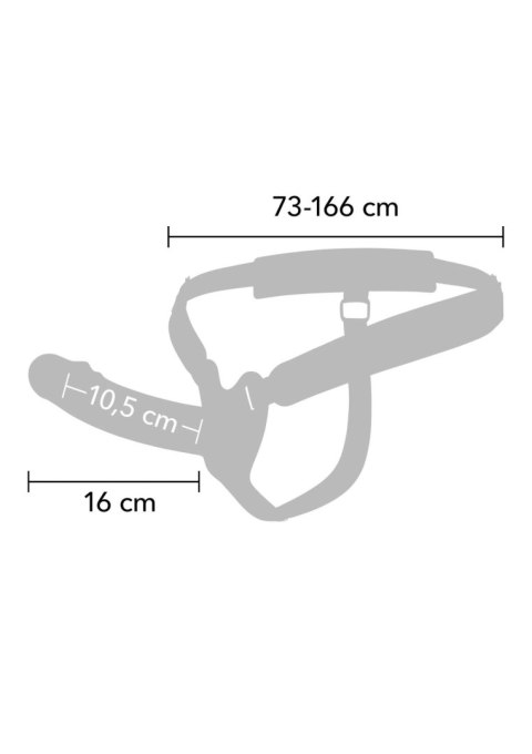 Hollow Penis Strapon Vibrating Silicone 16 cm