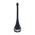 Remote Control Vibrating Silicone Tri O Cockring with Prostate Stimulator - Black