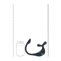 Remote Control Vibrating Silicone Tri O Cockring with Prostate Stimulator - Black