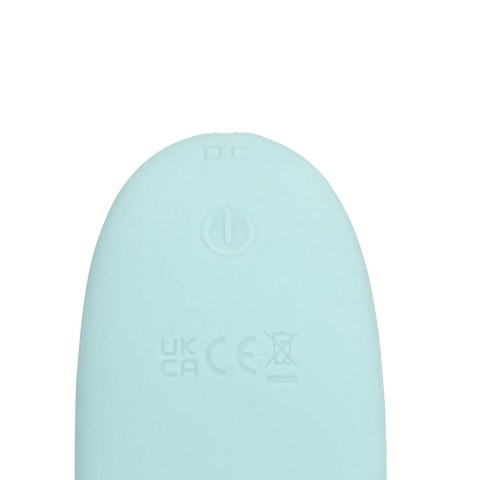 Three-In-One Liquid Silicone Vibrator - Breezy Blue