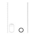 Wide O Silicone Cockring - XL - 50mm - Black