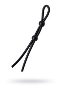 Lasso on the penis A-toys by TOYFA with two beads, silicone, black, 19.5 cm