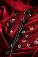 Lasso on the penis A-toys by TOYFA with two beads, silicone, black, 19.5 cm
